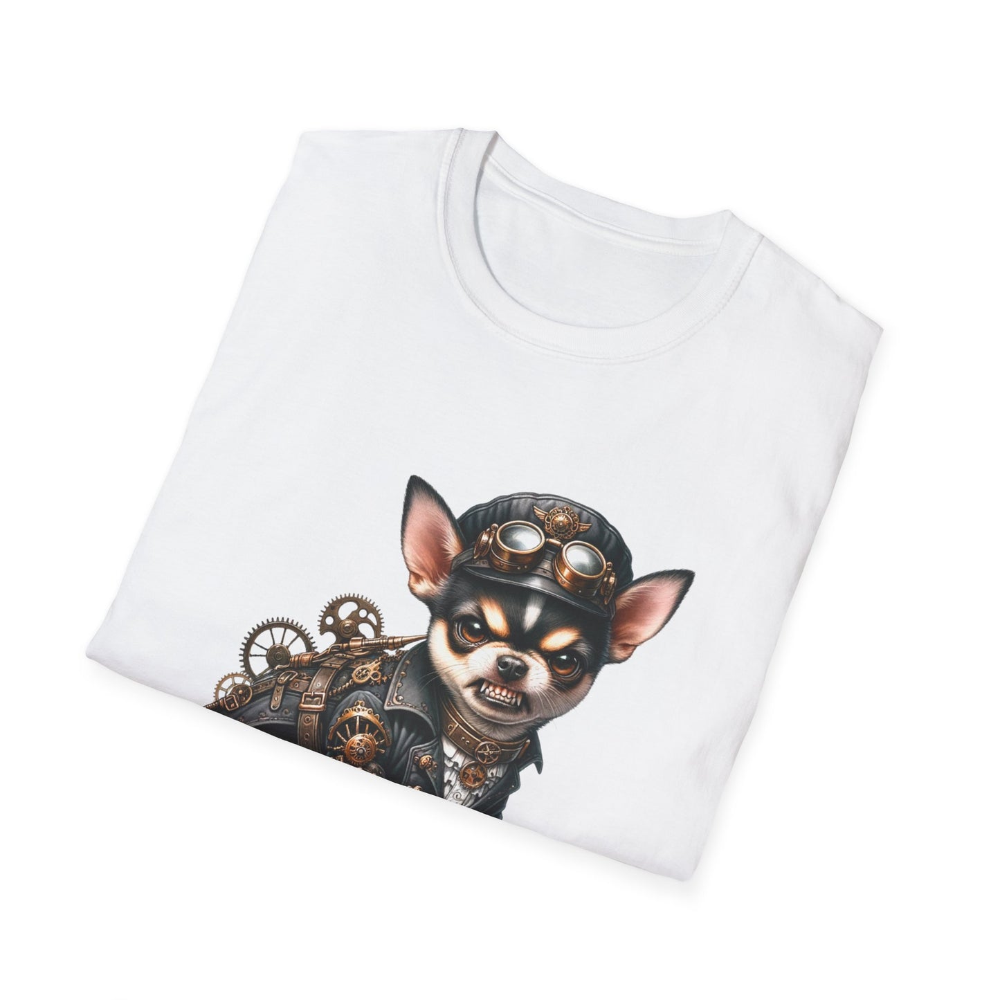 Chihuahua Tee – 'Tiny but Lethal' Steampunk Cosplay Design – Unisex Fit