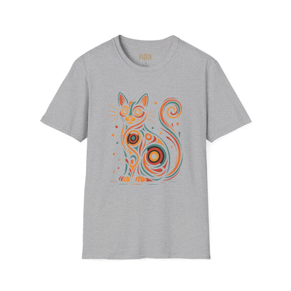 Cat T Shirt – Abstract Kaleidoscope Art – Unisex Fit