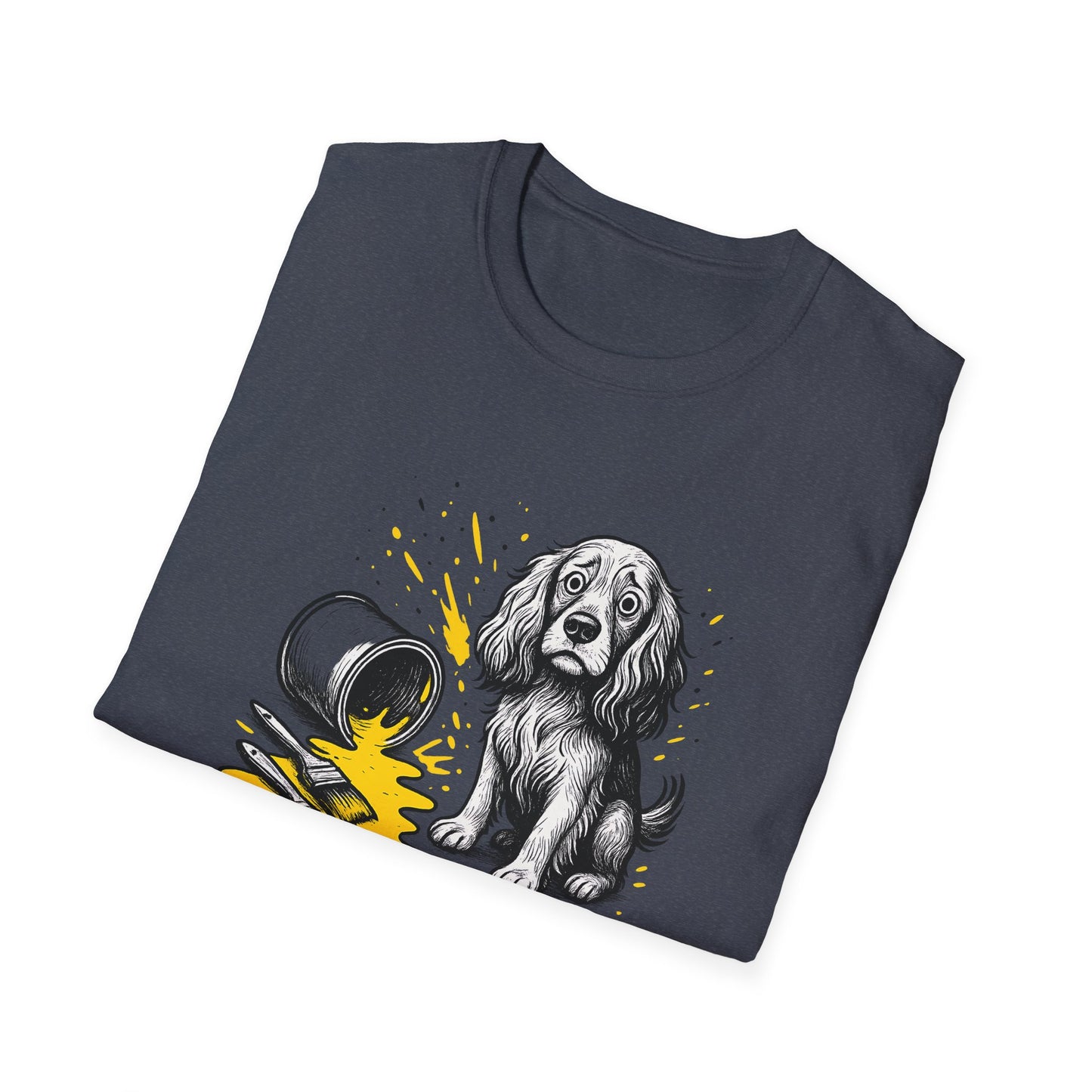 Cocker Spaniel Tee – Spilled Paint Design – Unisex Fit