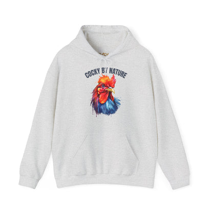 Rooster Hoodie – 'Cocky by Nature' Bold Color Design – Unisex Fit