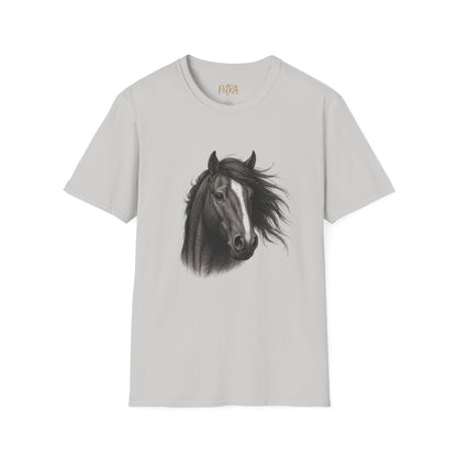 Horse Portrait Tee – Detailed Pencil Sketch Design – Unisex Fit