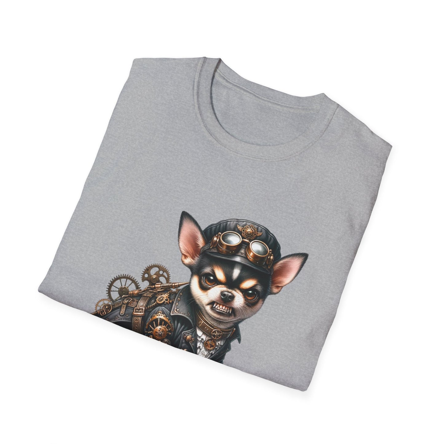 Chihuahua Tee – 'Tiny but Lethal' Steampunk Cosplay Design – Unisex Fit
