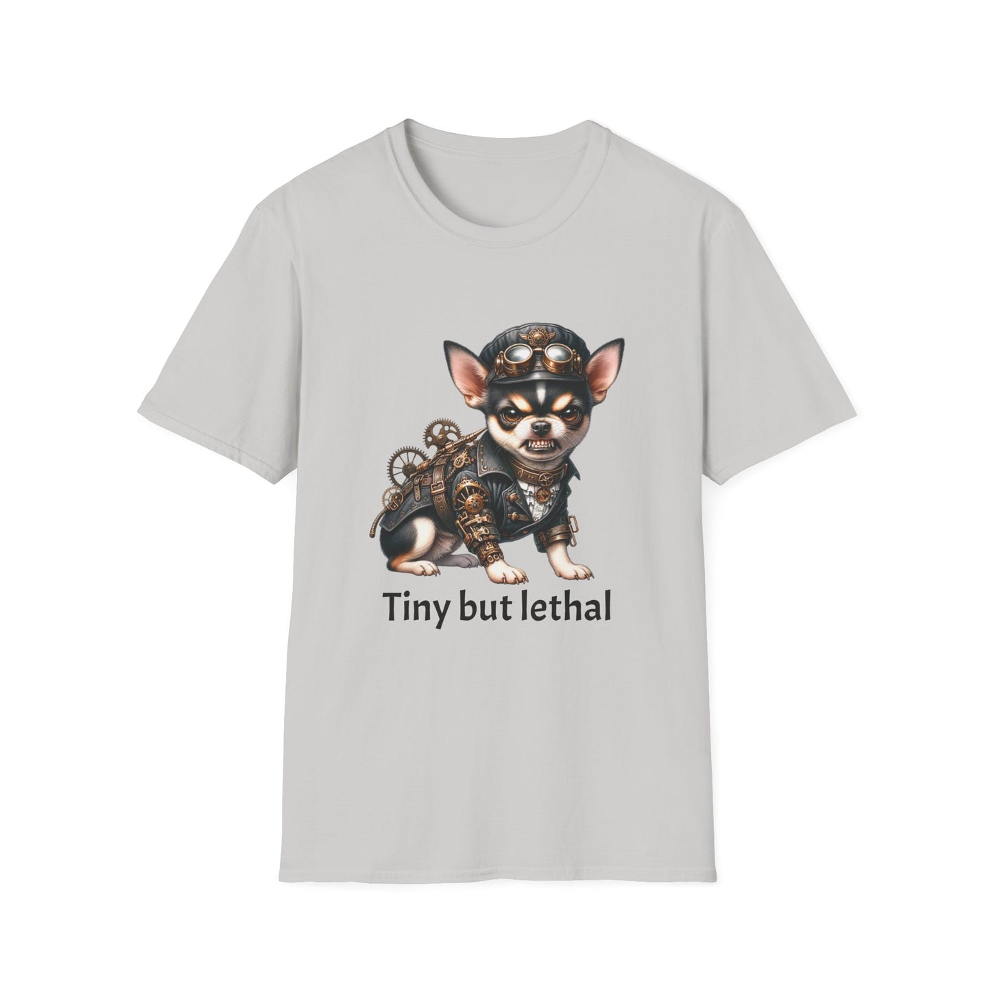 Chihuahua Tee – 'Tiny but Lethal' Steampunk Cosplay Design – Unisex Fit