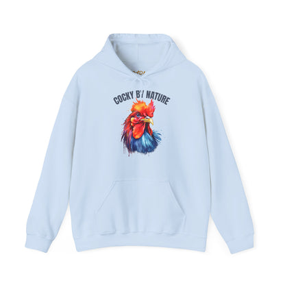 Rooster Hoodie – 'Cocky by Nature' Bold Color Design – Unisex Fit