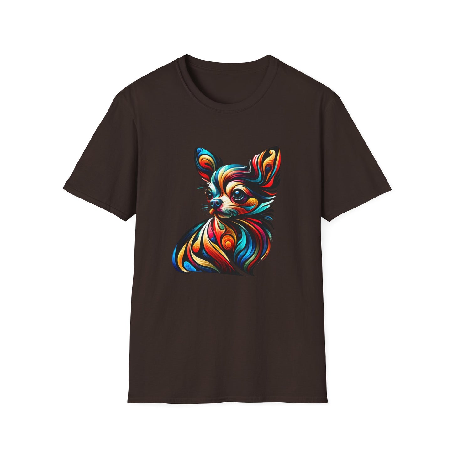 Chihuahua Tee – Vibrant Abstract Swirl Portrait – Unisex Fit