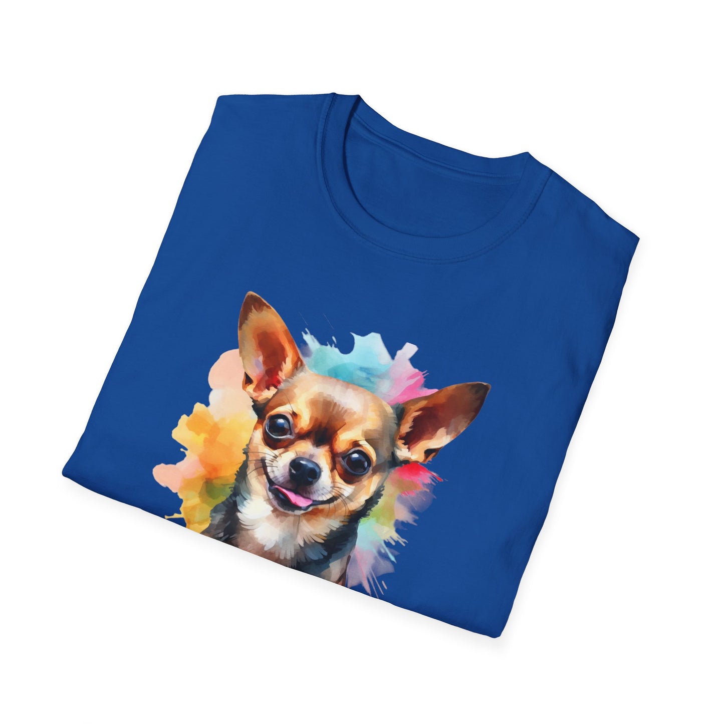 Chihuahua Tee – 'Chihuahua Mum' Watercolor Splash Design – Unisex Fit