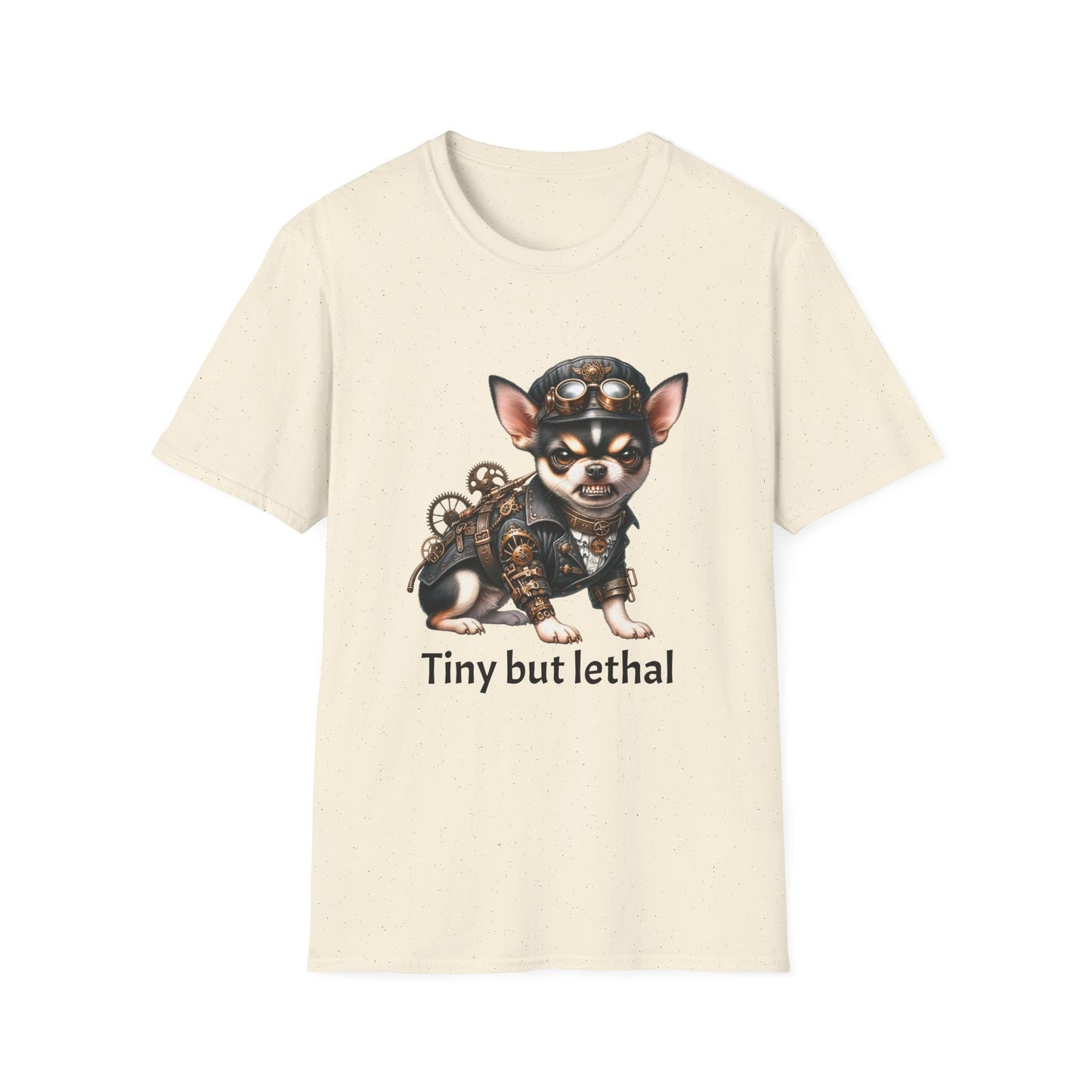 Chihuahua Tee – 'Tiny but Lethal' Steampunk Cosplay Design – Unisex Fit