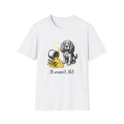 Cocker Spaniel Tee – Spilled Paint Design – Unisex Fit