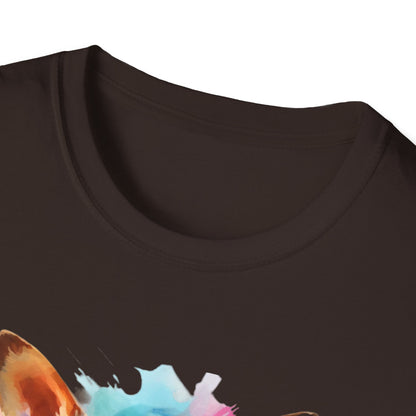 Chihuahua Tee – 'Chihuahua Mum' Watercolor Splash Design – Unisex Fit