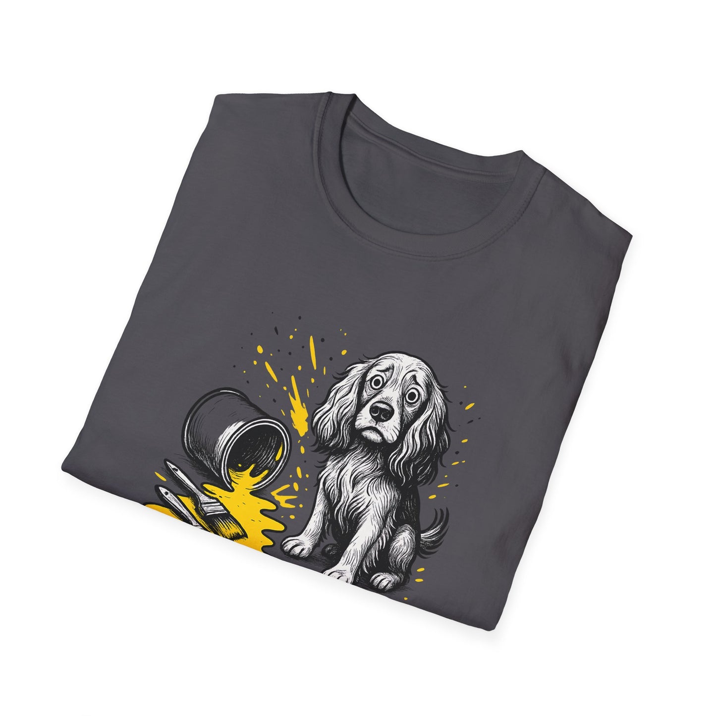 Cocker Spaniel Tee – Spilled Paint Design – Unisex Fit