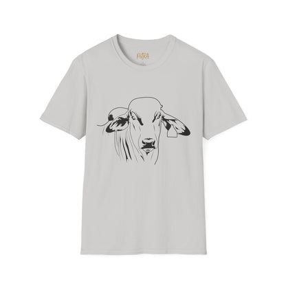 Brahman Tee – Minimal Line Art Cattle Design – Unisex Fit