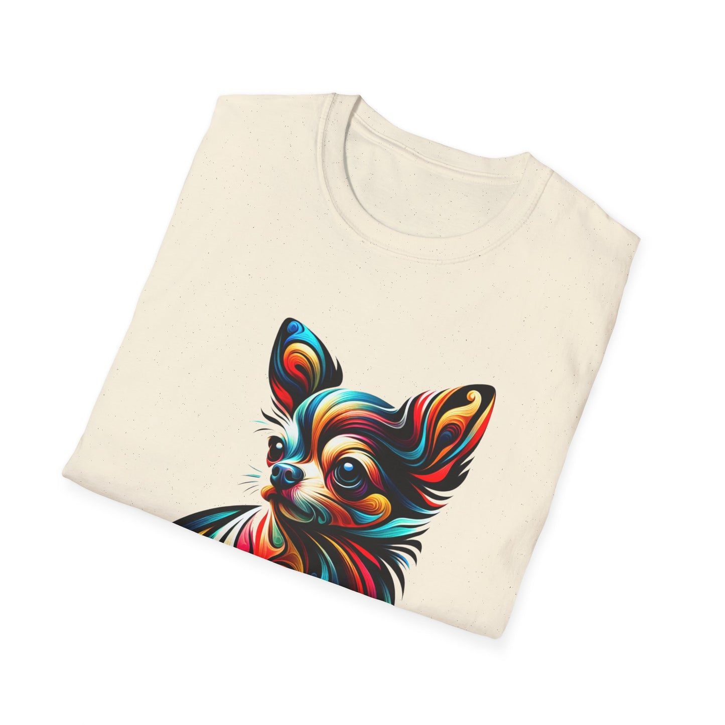 Chihuahua Tee – Vibrant Abstract Swirl Portrait – Unisex Fit