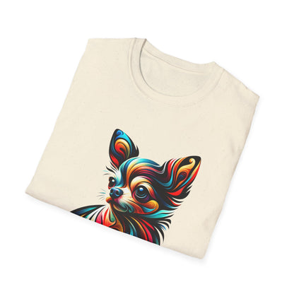Chihuahua Tee – Vibrant Abstract Swirl Portrait – Unisex Fit