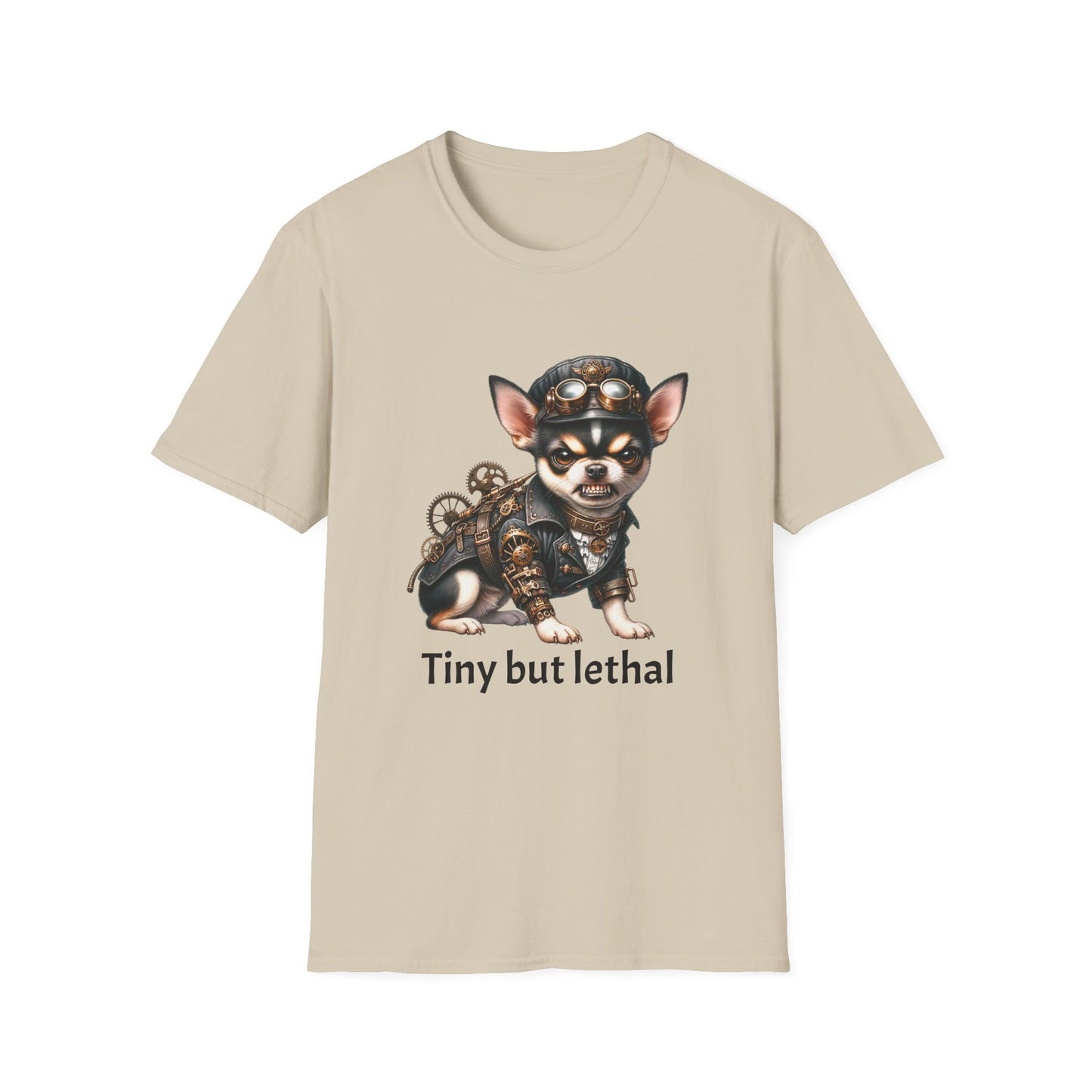 Chihuahua Tee – 'Tiny but Lethal' Steampunk Cosplay Design – Unisex Fit