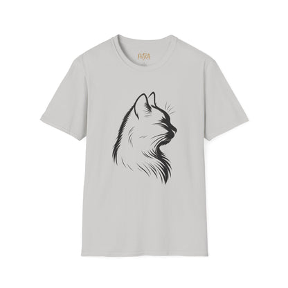 Cat Tee – Elegant Sketch Silhouette – Unisex Fit