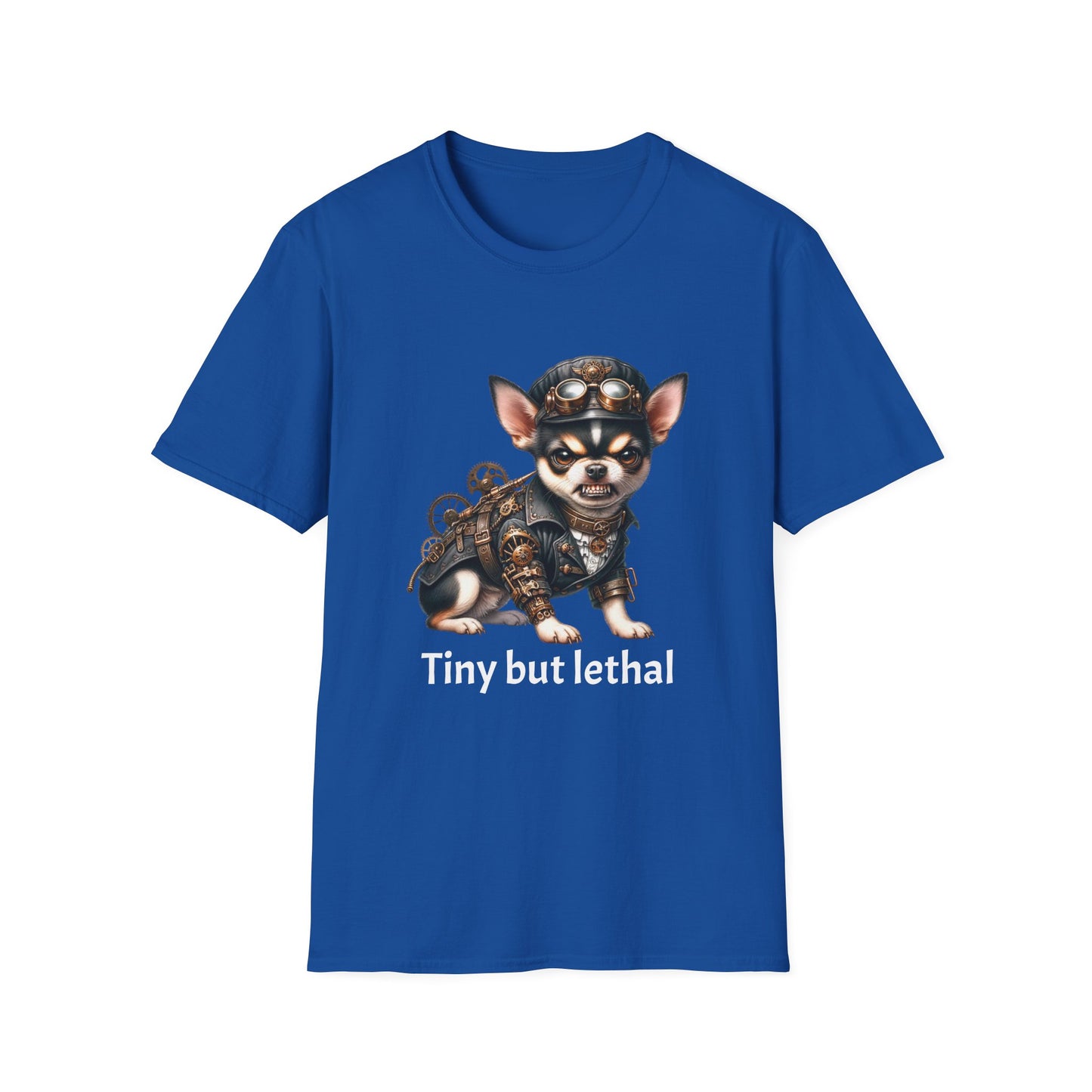 Chihuahua Tee – 'Tiny but Lethal' Steampunk Cosplay Design – Unisex Fit