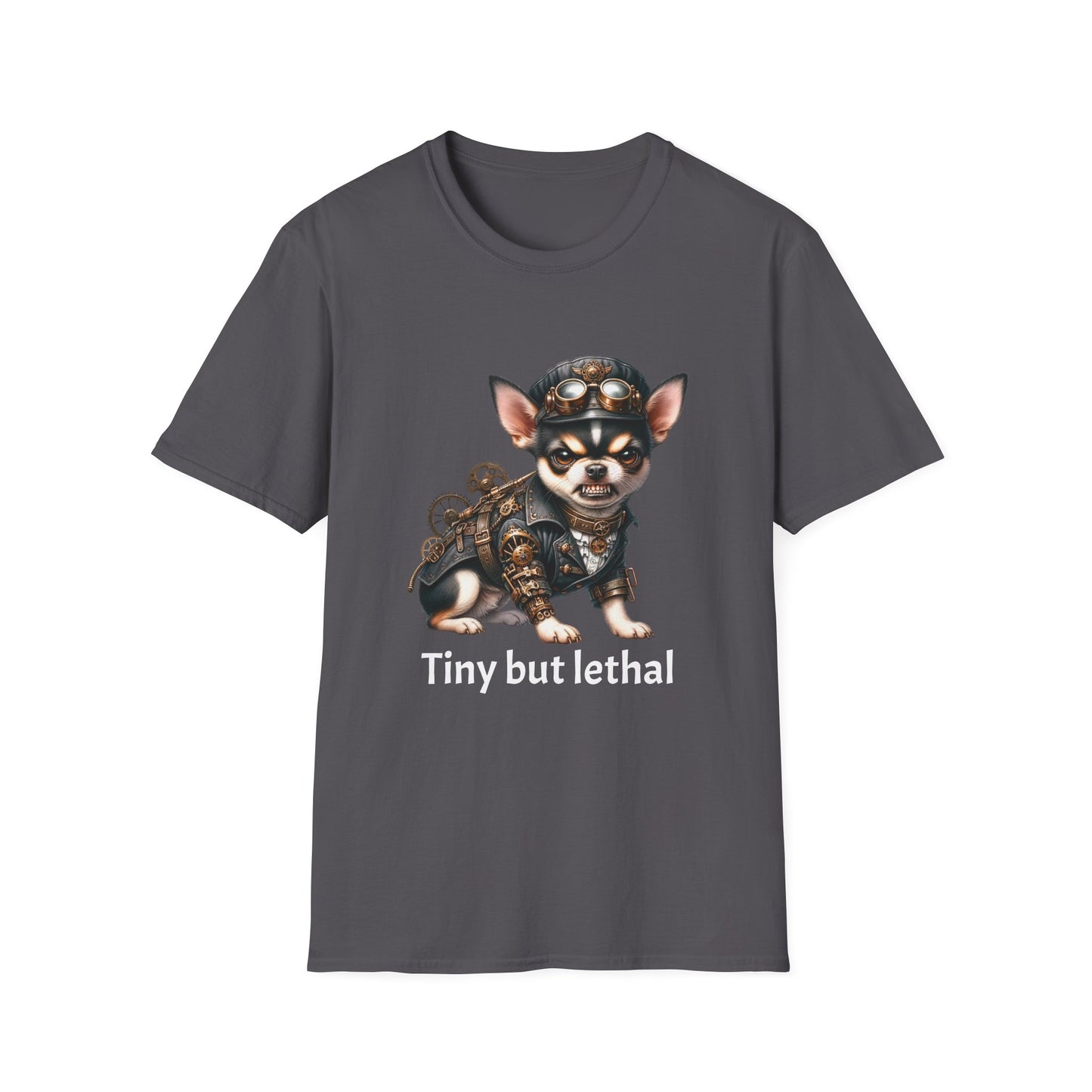 Chihuahua Tee – 'Tiny but Lethal' Steampunk Cosplay Design – Unisex Fit