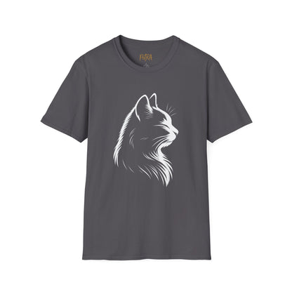 Cat Tee – Elegant Sketch Silhouette – Unisex Fit