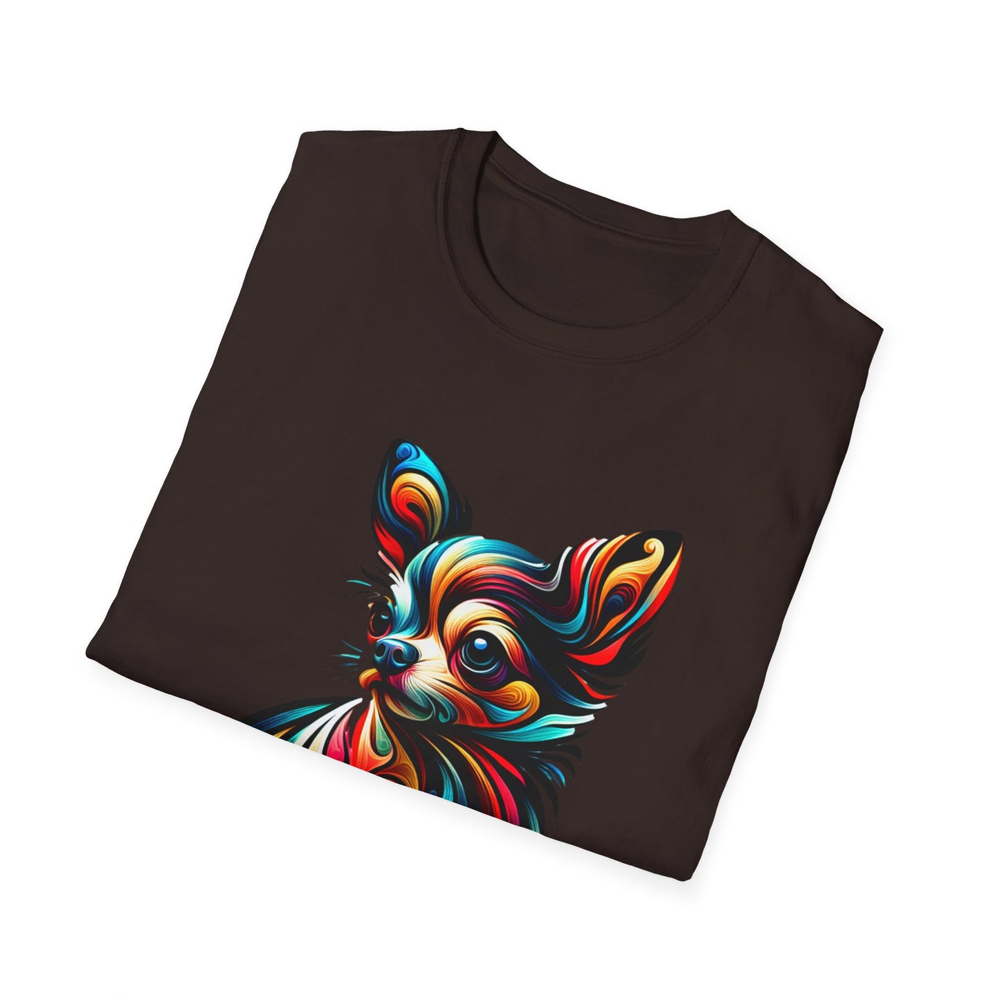 Chihuahua Tee – Vibrant Abstract Swirl Portrait – Unisex Fit
