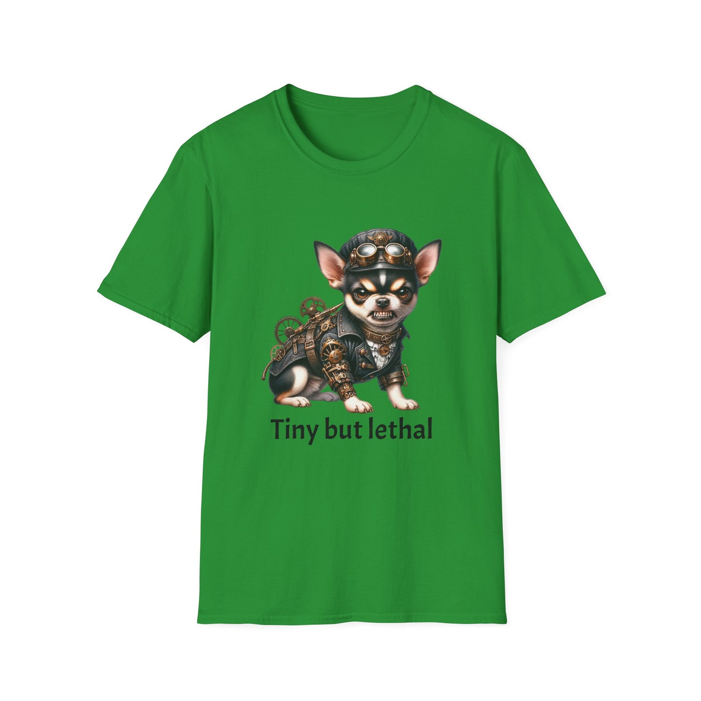 Chihuahua Tee – 'Tiny but Lethal' Steampunk Cosplay Design – Unisex Fit