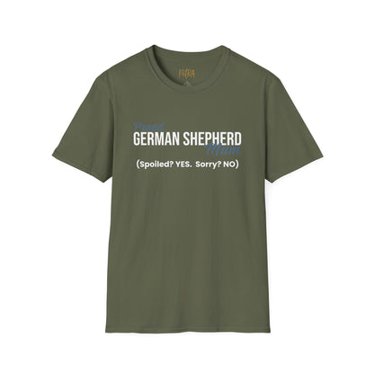 German Shepherd Tee – 'Spoiled? YES. Sorry? NO.' Mum Quote – Unisex Fit