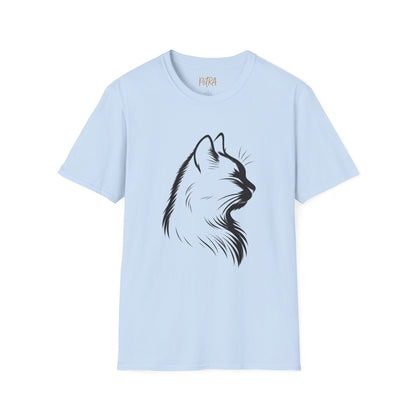Cat Tee – Elegant Sketch Silhouette – Unisex Fit