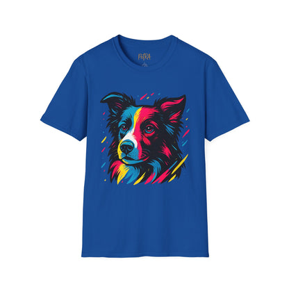 Border Collie T Shirt – Neo Pop Art Portrait – Unisex Fit