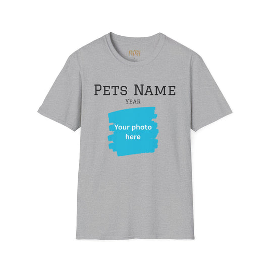Custom Pet Photo T Shirt – Basic Upload & Text – Unisex Fit