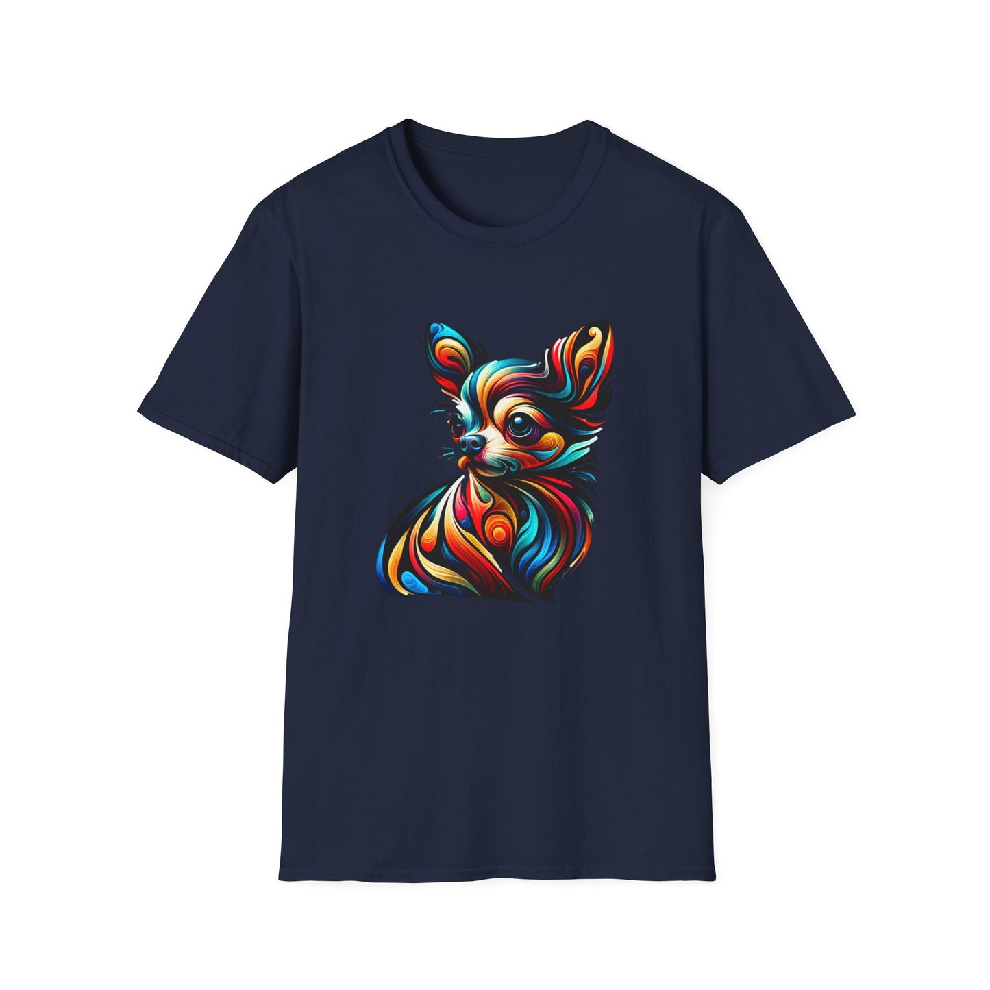 Chihuahua Tee – Vibrant Abstract Swirl Portrait – Unisex Fit