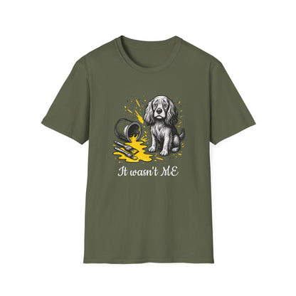 Cocker Spaniel Tee – Spilled Paint Design – Unisex Fit