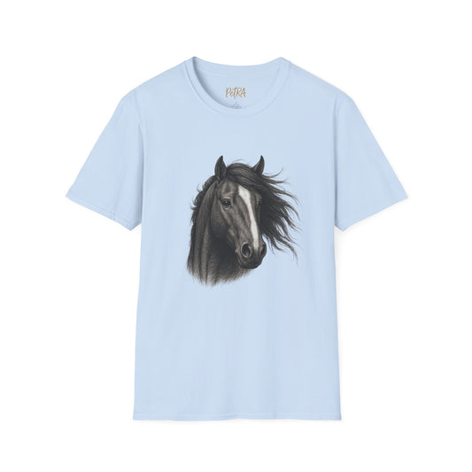 Horse Portrait Tee – Detailed Pencil Sketch Design – Unisex Fit