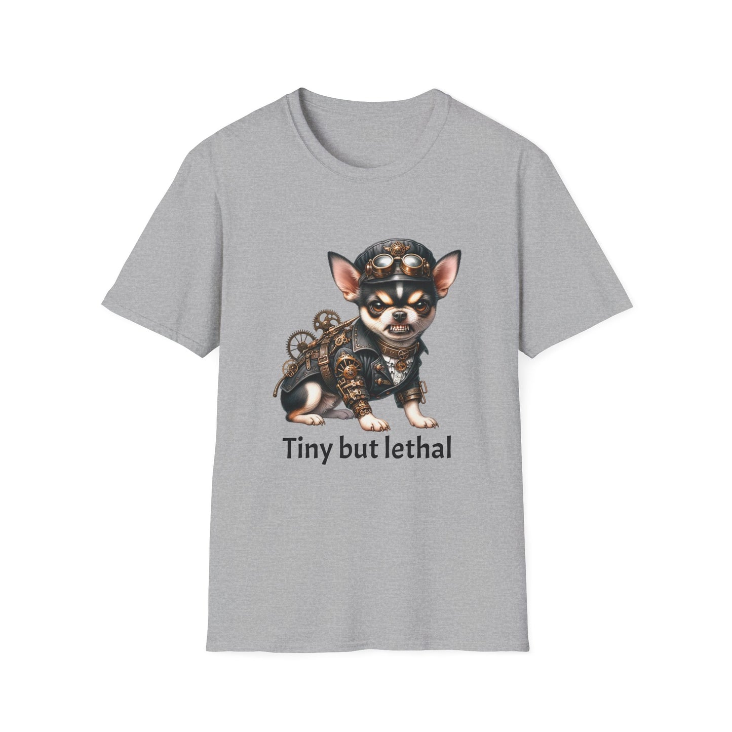 Chihuahua Tee – 'Tiny but Lethal' Steampunk Cosplay Design – Unisex Fit
