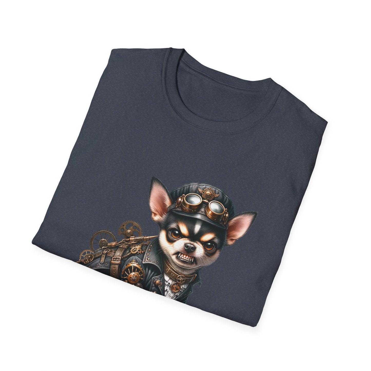 Chihuahua Tee – 'Tiny but Lethal' Steampunk Cosplay Design – Unisex Fit