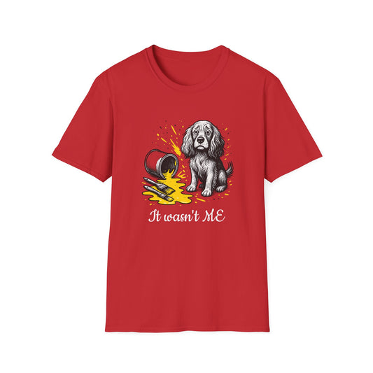 Cocker Spaniel Tee – Spilled Paint Design – Unisex Fit