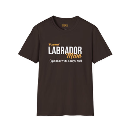 Labrador Tee – 'Spoiled? YES. Sorry? NO.' Mum Quote – Unisex Fit