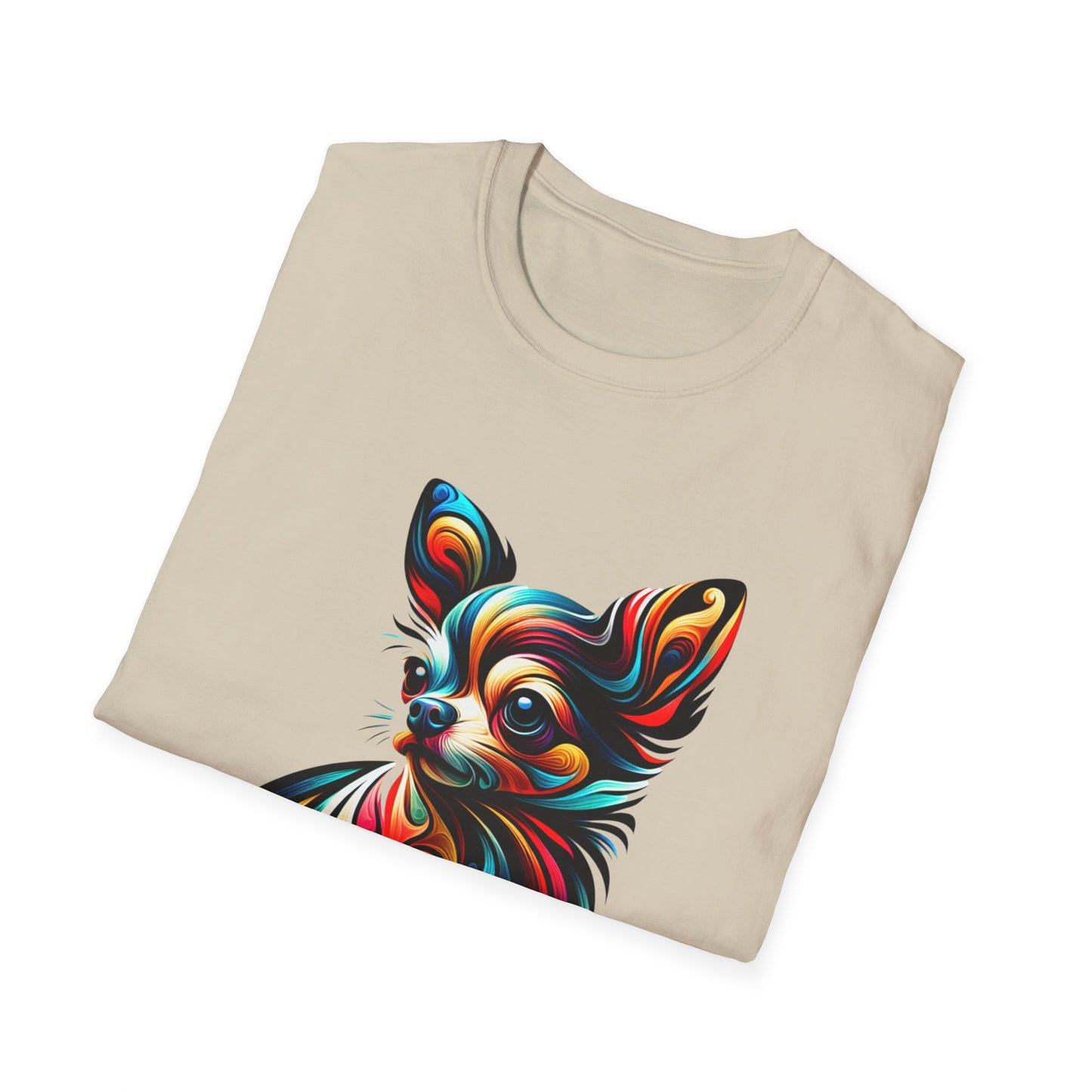Chihuahua Tee – Vibrant Abstract Swirl Portrait – Unisex Fit