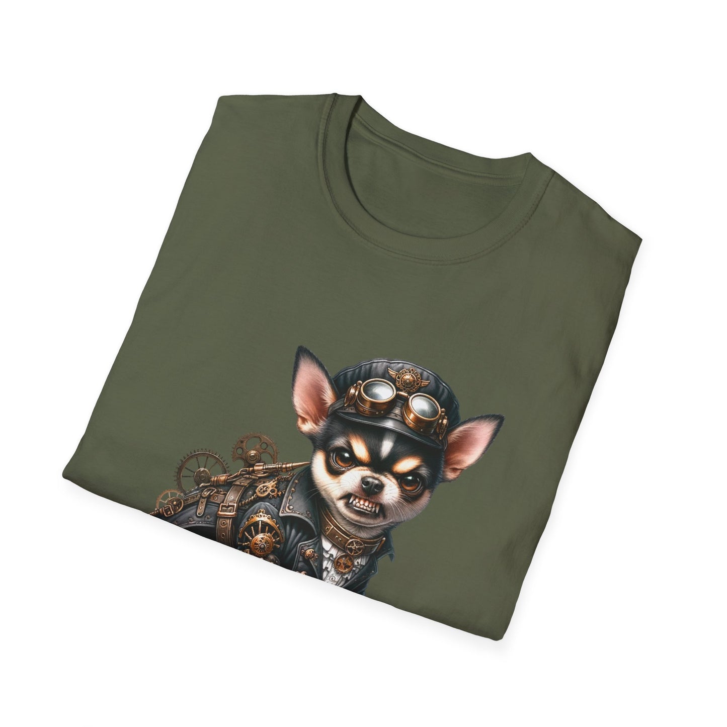 Chihuahua Tee – 'Tiny but Lethal' Steampunk Cosplay Design – Unisex Fit