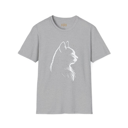 Cat Tee – Elegant Sketch Silhouette – Unisex Fit