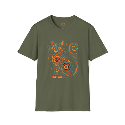 Cat T Shirt – Abstract Kaleidoscope Art – Unisex Fit