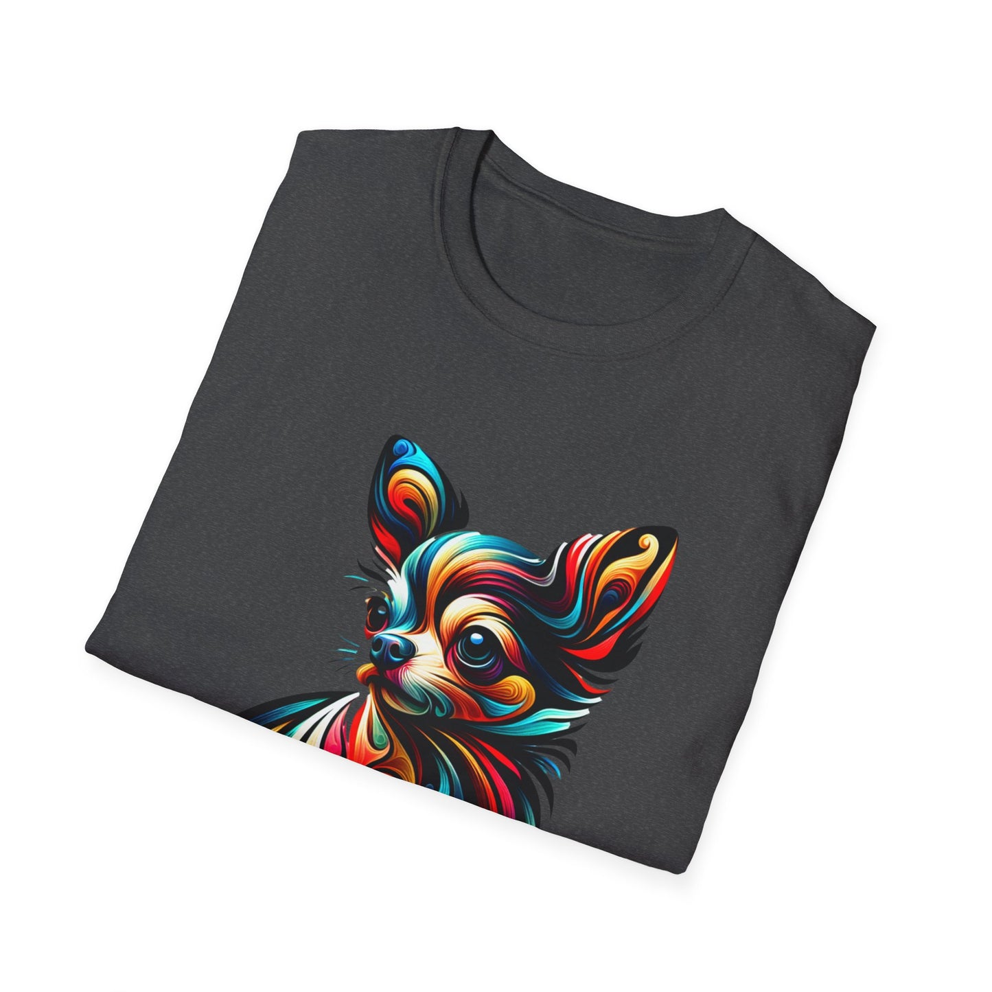 Chihuahua Tee – Vibrant Abstract Swirl Portrait – Unisex Fit