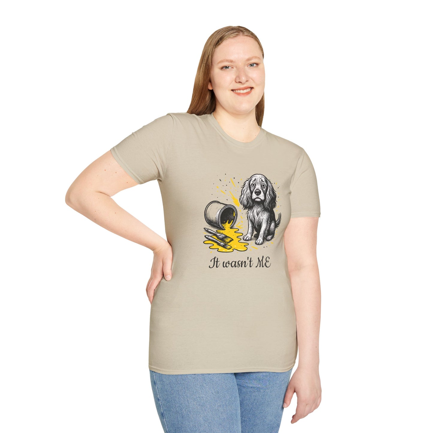 Cocker Spaniel Tee – Spilled Paint Design – Unisex Fit
