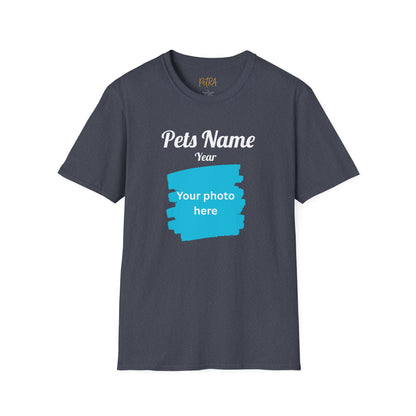 Custom Pet Photo T Shirt – Basic Upload & Text – Unisex Fit