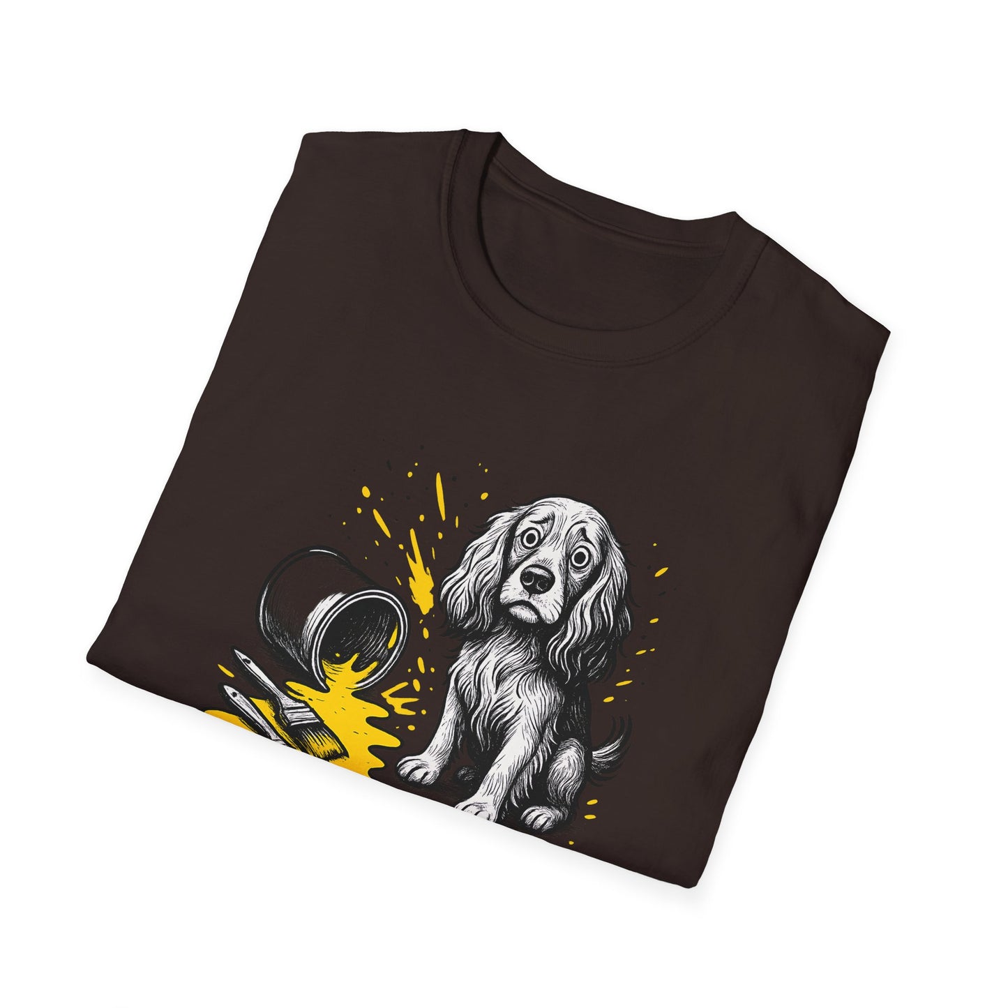 Cocker Spaniel Tee – Spilled Paint Design – Unisex Fit