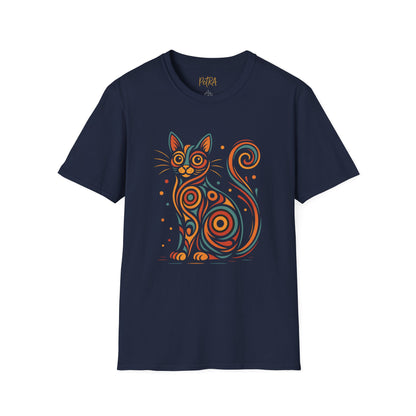 Cat T Shirt – Abstract Kaleidoscope Art – Unisex Fit