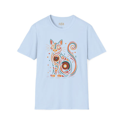 Cat T Shirt – Abstract Kaleidoscope Art – Unisex Fit