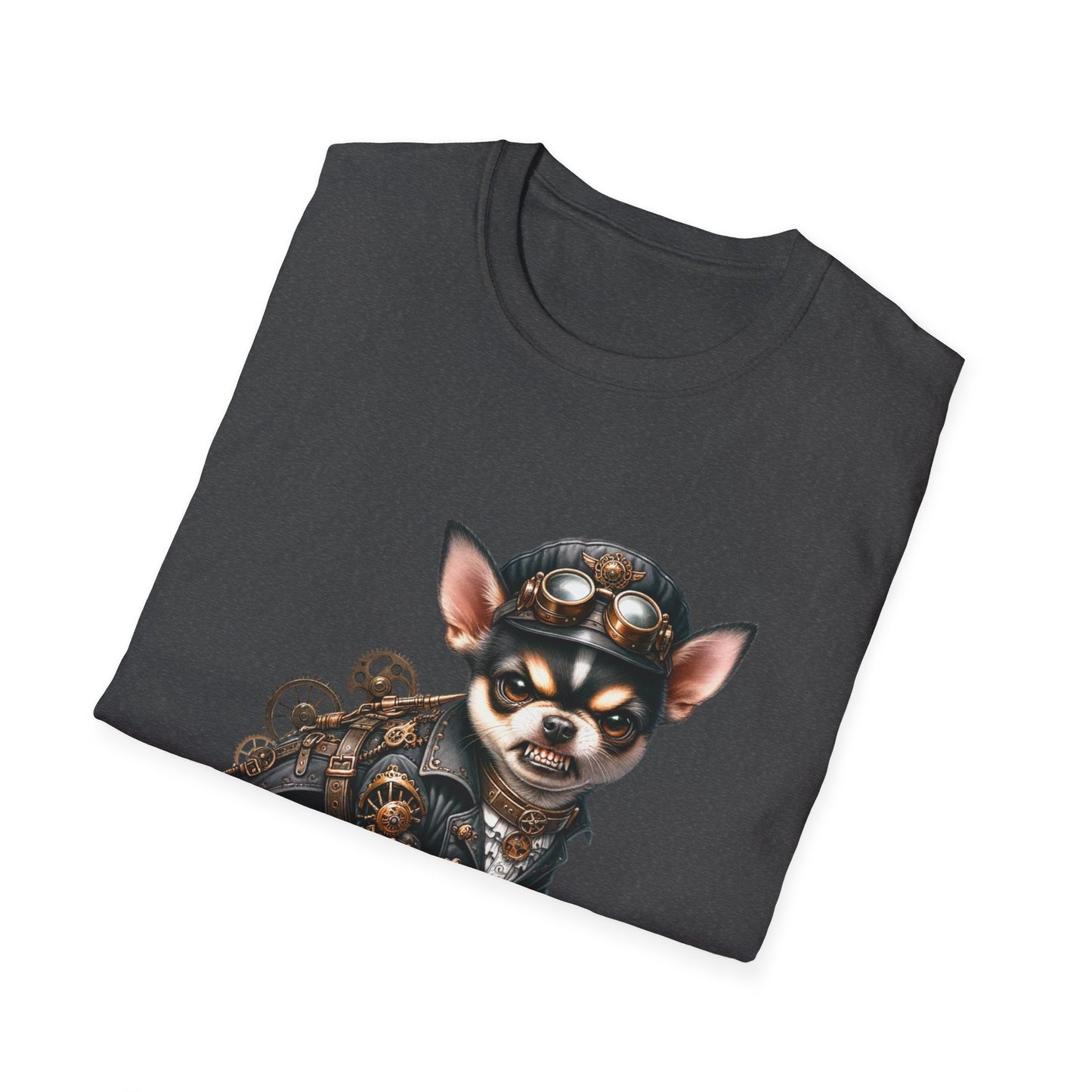Chihuahua Tee – 'Tiny but Lethal' Steampunk Cosplay Design – Unisex Fit