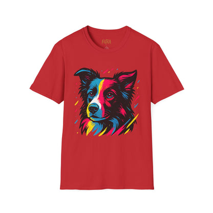 Border Collie T Shirt – Neo Pop Art Portrait – Unisex Fit