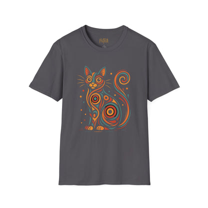 Cat T Shirt – Abstract Kaleidoscope Art – Unisex Fit