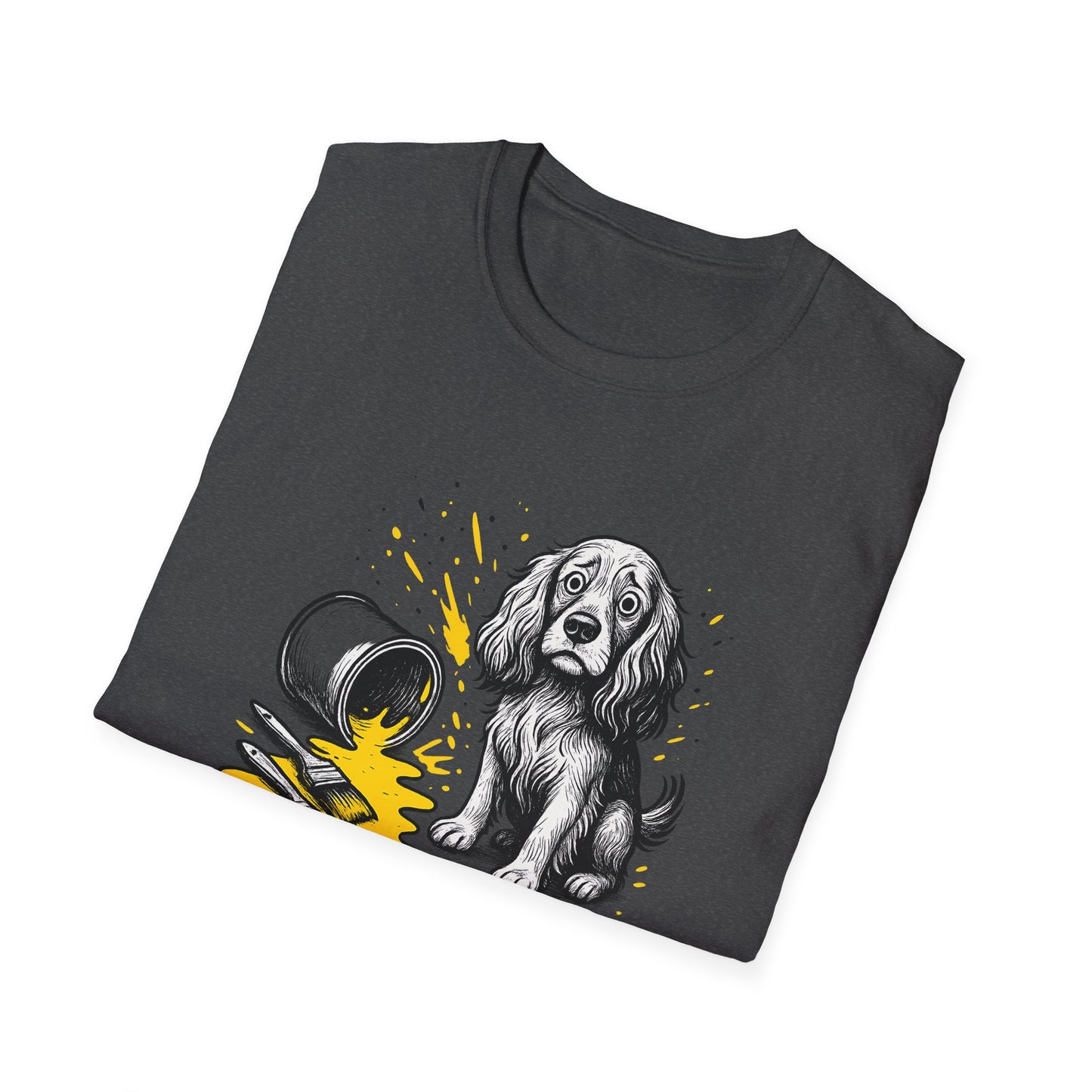 Cocker Spaniel Tee – Spilled Paint Design – Unisex Fit