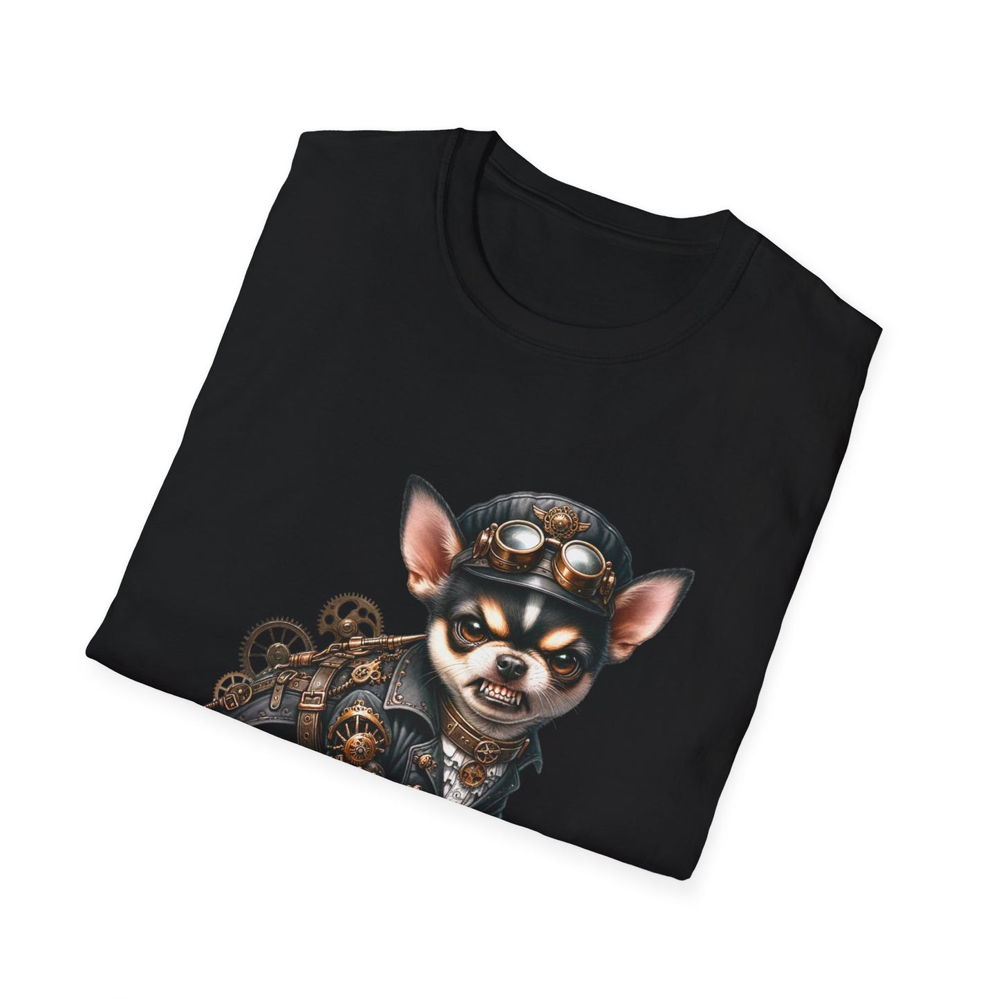 Chihuahua Tee – 'Tiny but Lethal' Steampunk Cosplay Design – Unisex Fit